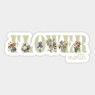 Flower Month Sticker